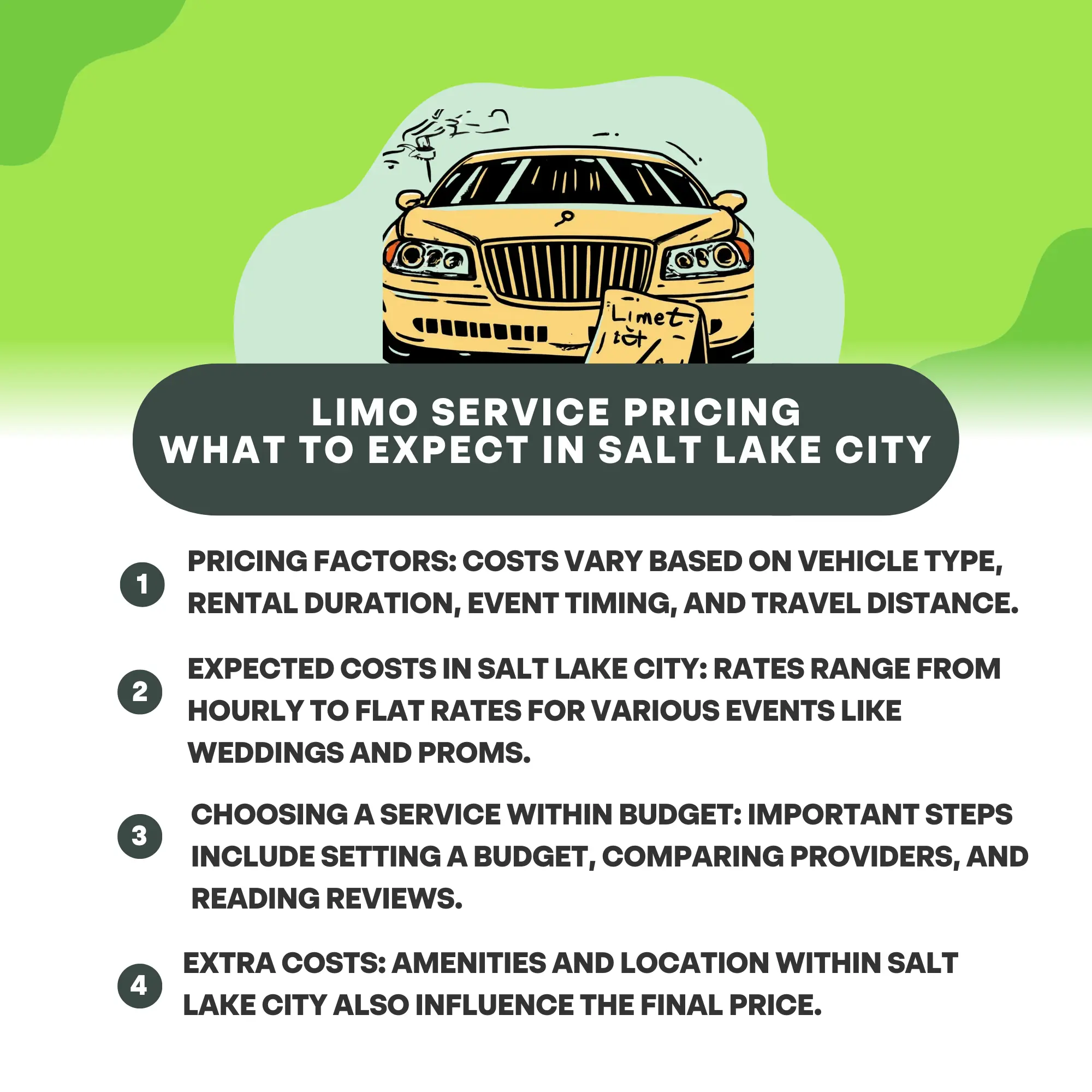 What to Expect in Terms of Limo Service Pricing in Salt Lake City?