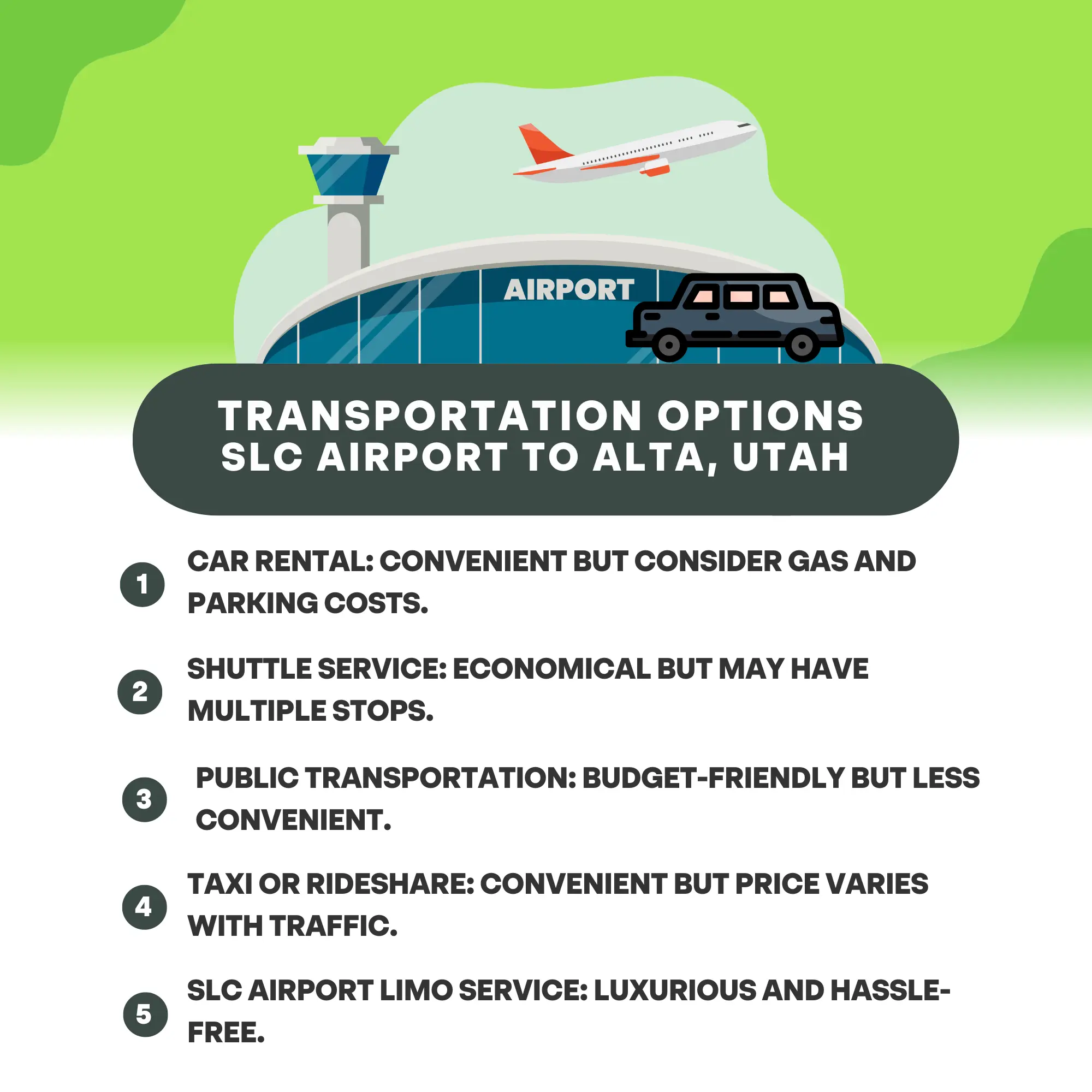 Transportation Options from Salt Lake City Airport to Alta | ALC